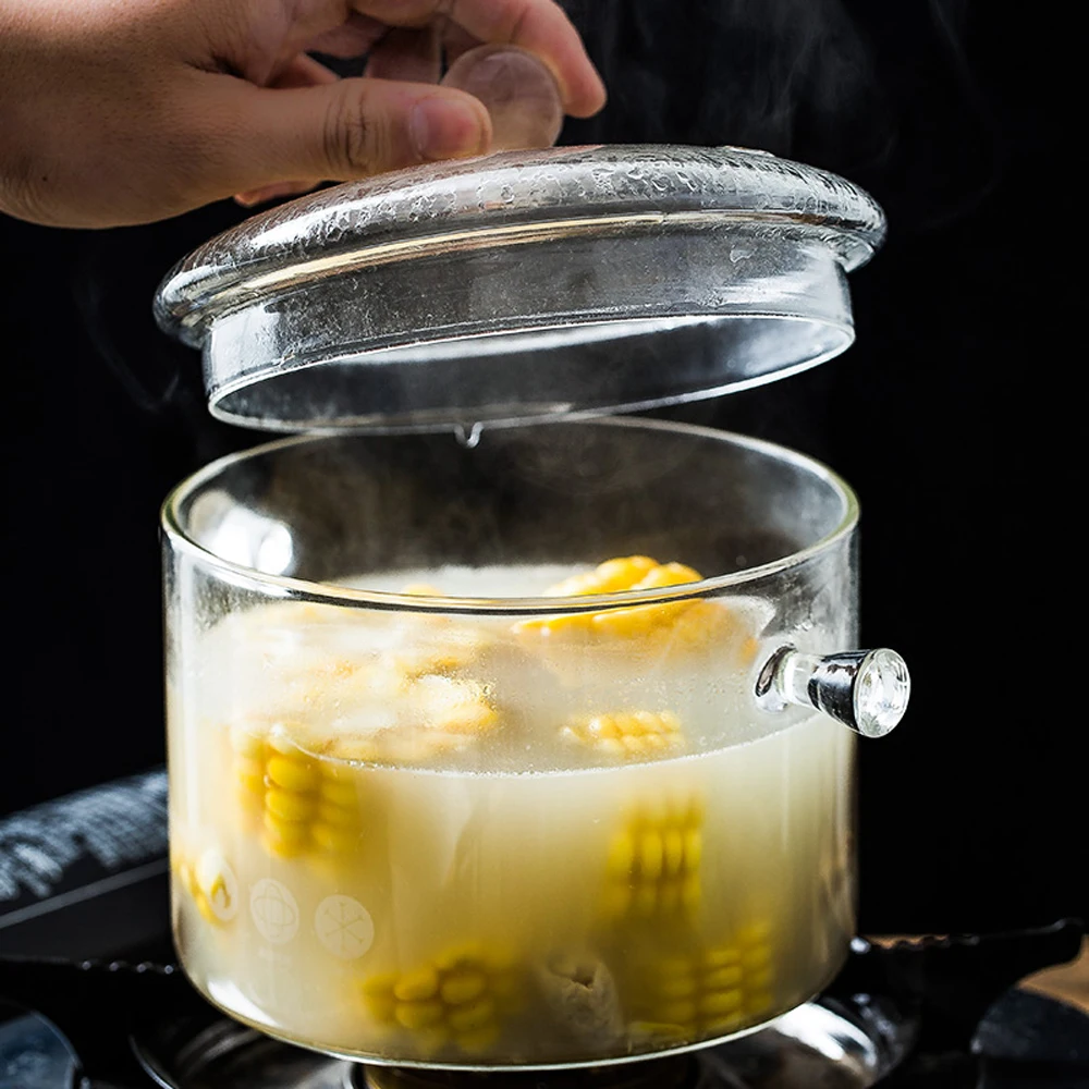 Чайник для супа, креативный стеклянный салат, чаша для лапши ручной работы, инструменты для приготовления пищи, прозрачные кухонные принадлежности