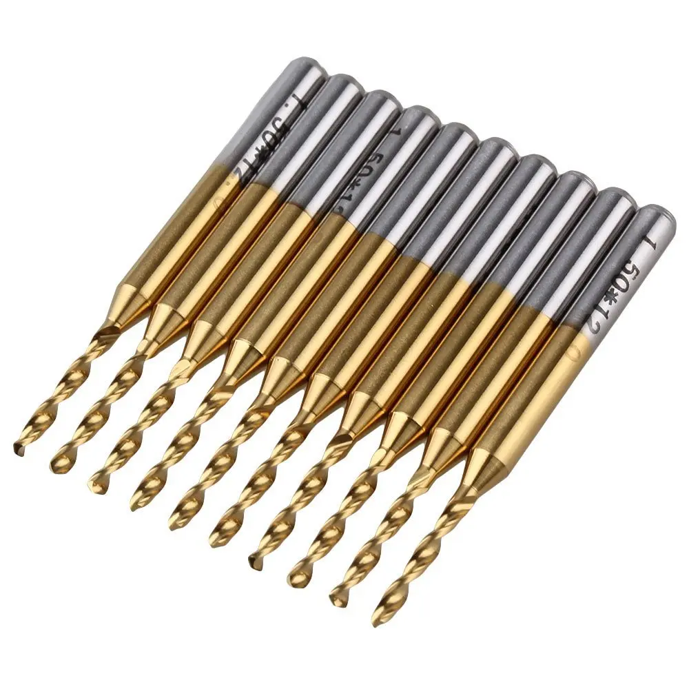 1.5mm Blade Titanium Nitride Coated Carbide Micro Drill Bits CNC PCB