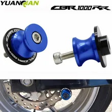 With CBR1000RR LOGO For Honda CBR 1000 RR CBR1000RR 2004-2011 2005 2006 Motorcycle Swingarm Spools Sliders Stands Screws 8MM for honda cbr 1000rr cbr1000rr cbr 1000 rr cbr1000 rr 2004 2011 2005 2006 2007 2008 2009 8mm motorcycle swingarm spools slider