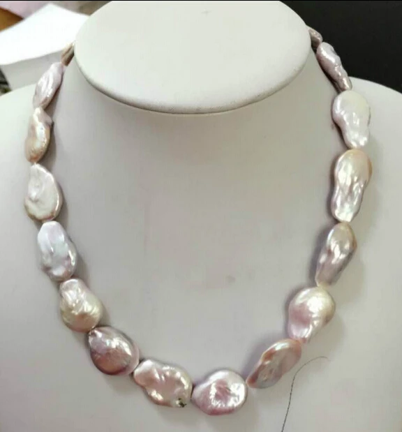 

FREE SHIPPING>>>@@ > N1501 south sea lavender pearl necklace