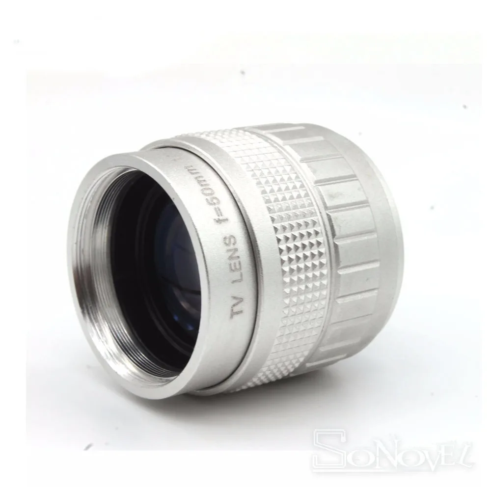 Серебристый Фуцзянь 50 мм F1.4 CC TV Movie lens + C NEX Mount для SONY E NEX3 NEX6 NEX5 NEX7 A6500 A6300 A6000 A6100 A5000