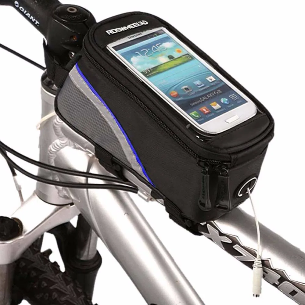 5.0//5.5 Inch 1.5L Waterproof Sports Cycling Bicycle Frame Front Phone Holder Bag