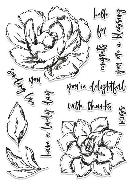 

FLOWER Transparent Clear Silicone Stamp/Seal for DIY scrapbooking/photo album Decorative clear stamp M1148