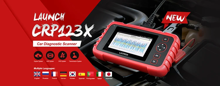 Launch X431 CRP123X OBD2 автомобильный диагностический инструмент автомобильные сканирующие инструменты Автомобильный сканер 4 системы ABS SRS двигатель PK Creader CRP123