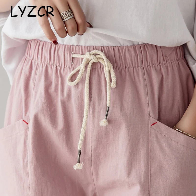 Line Women's Capris Pants Women High Waist Trousers Summer Woman Breeches Pencil Pants Female Loose Cotton Line Pants for Women Line Women's Capris Pants Women High Waist Trousers Summer Woman Breeches Pencil Pants Female Loose Cotton Line Pants for Women