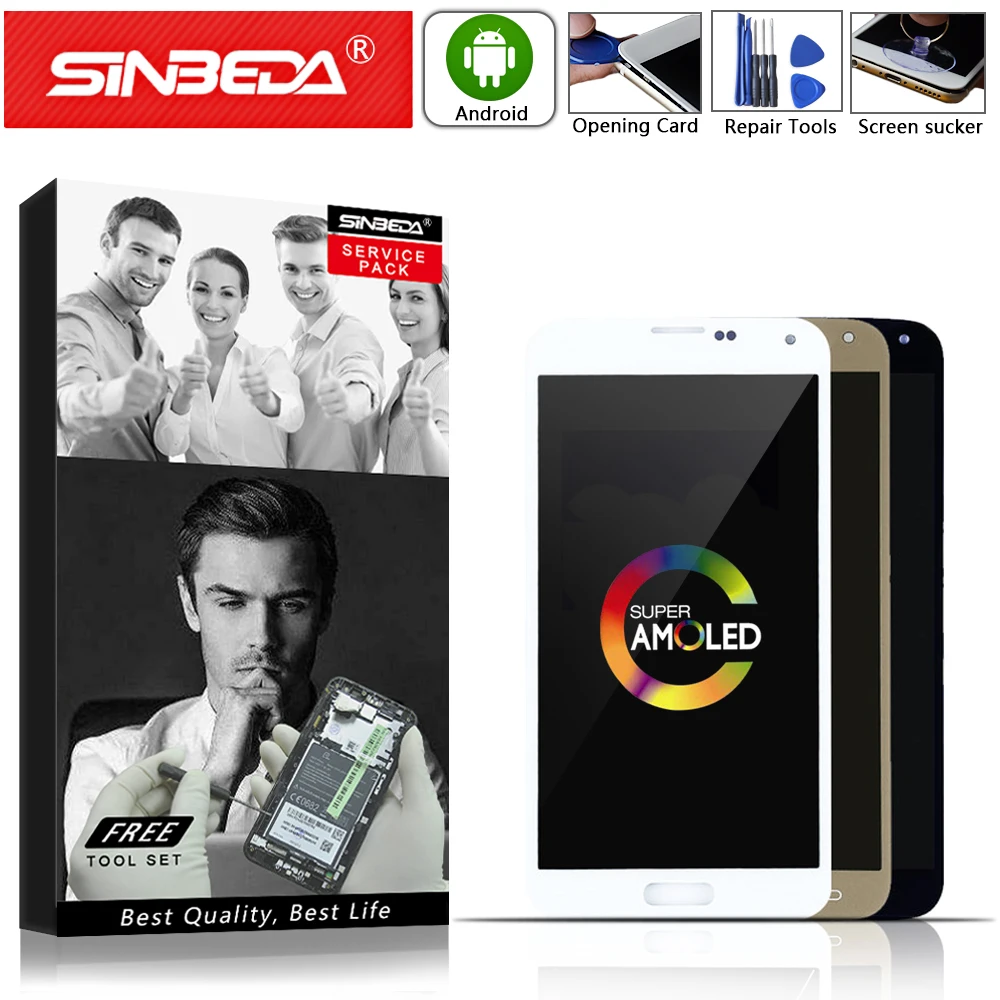 ЖК дисплей AMOLED 5 1 дюйма для SAMSUNG Galaxy S5 NEO сенсорный экран с дигитайзером в сборе Neo