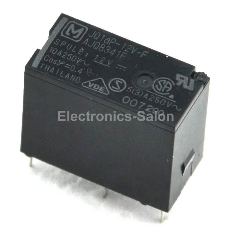 (20 шт./лот) JQ1aP-12V-F 10A небольшой Мощность реле SPST / 1 Form A AC/DC 12V. | Электронные