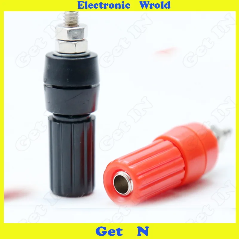 

10pcs M4*45 Binding Post 4mm Banana Plug Connector 10A Terminal Socket 10A
