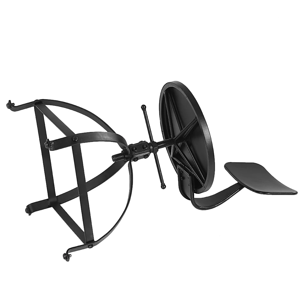 Стул индустриальный шик круглый металлический сиденье регулируемая высота барный стул с кривой спинки Черный Цвет Регулируемый