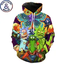 

Unisex 3D Rick and Morty Hoodie Hooded Sweatshirt Men 2018 Fashion Casual 3D Hoodies Sweatshirts Harajuku Hip Hop Pullover Men