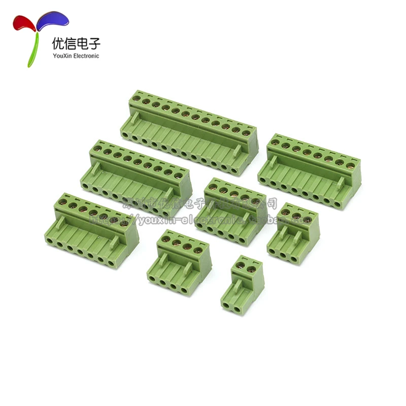 

5pcs/Plug connector KF2EDGK 2P 3P 4P 5P 6P 7P 8P 9P 10P 12P Pluggable Spacing:5.08MM Terminals