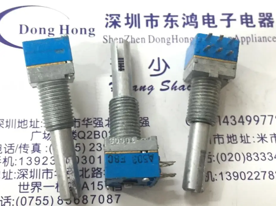

2PCS/LOT 09 TOCOS type double precision potentiometer A50K split shaft 25MM volume potentiometer