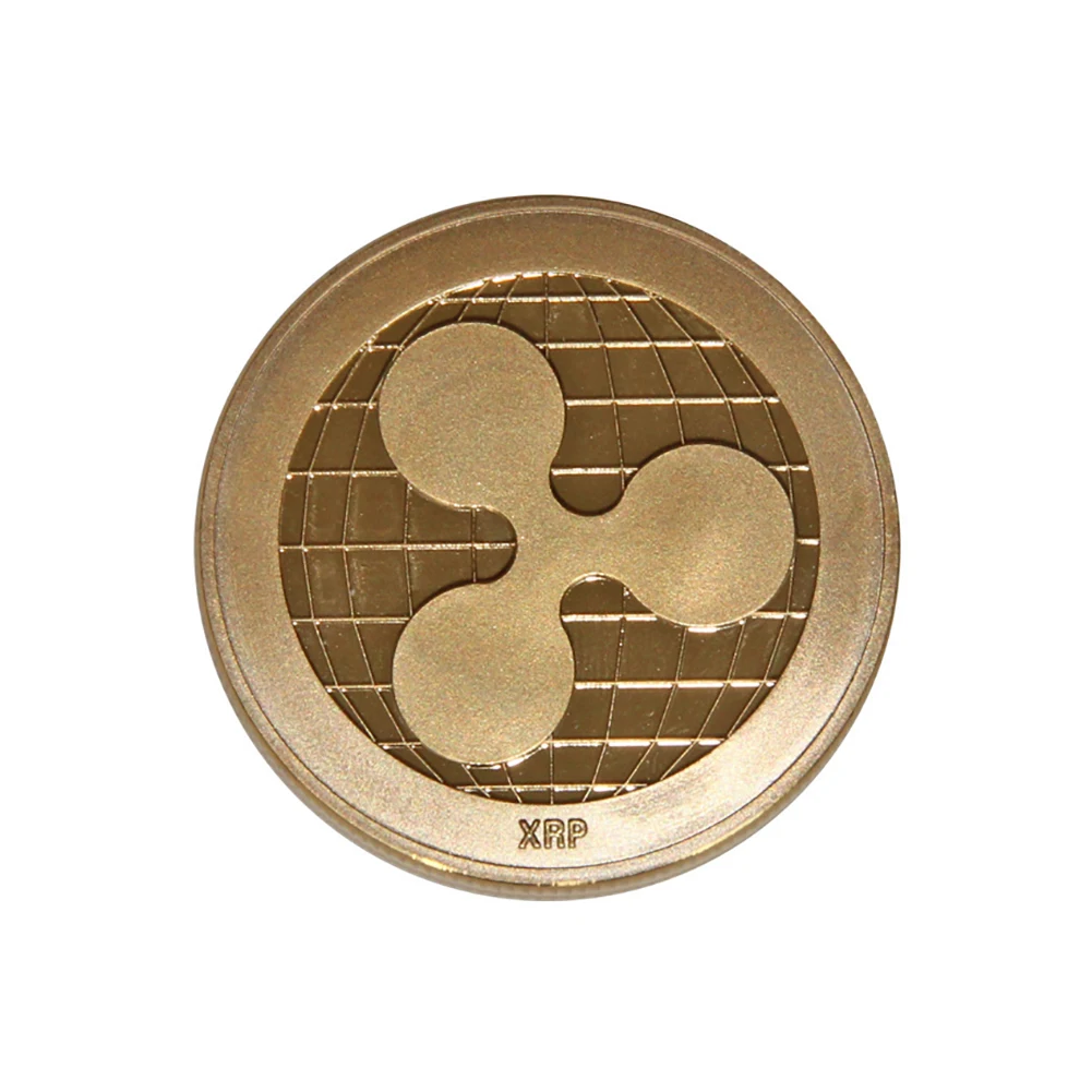 Cryptocurrency Ripple Coin bitcoin Commemorative Round XRP Ripple Crypto Currency Plated Coin Collectible Art Collection Mar20