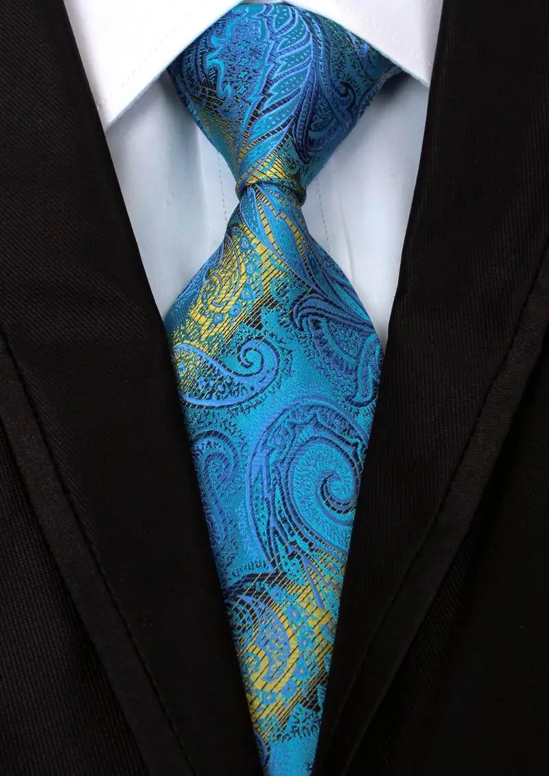 S&W Paisley Herren-Krawatten-Set - Extra Lang 160cm | Business Krawatten