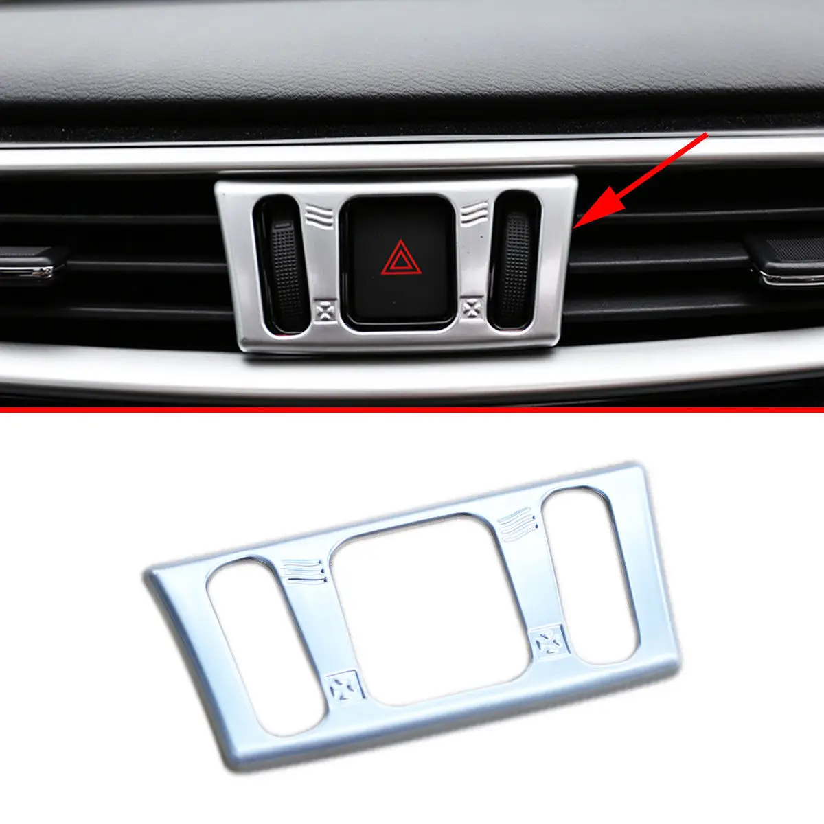 

Chrome Air Outlet Warning Light Cover Garnish Fit For Nissan Qashqai J11 Rogue Sport Murano 2015 2016 2017 2018 2019 Accessories