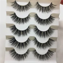 1 коробка 10 пар Роскошные 3D накладные ресницы пушистая полоса ресницы длинные натуральные ресницы поддельные накладные mar26