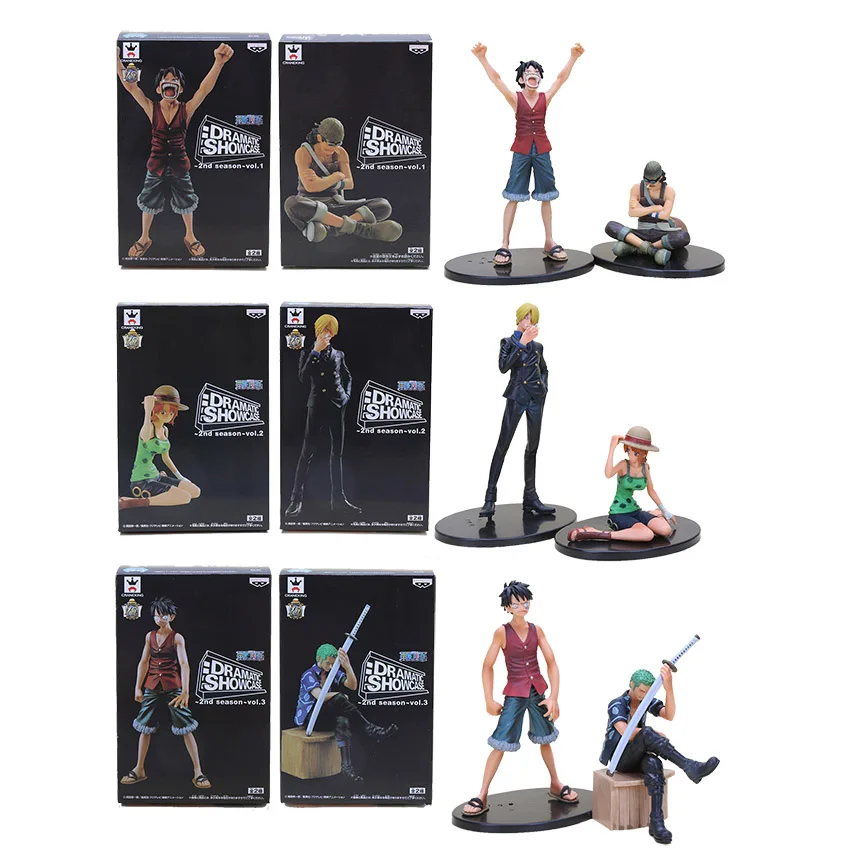 7 16 см цельная Обезьяна D Luffy Roronoa Sanji Nami Usopp драматическая витрина ПВХ Фигурки