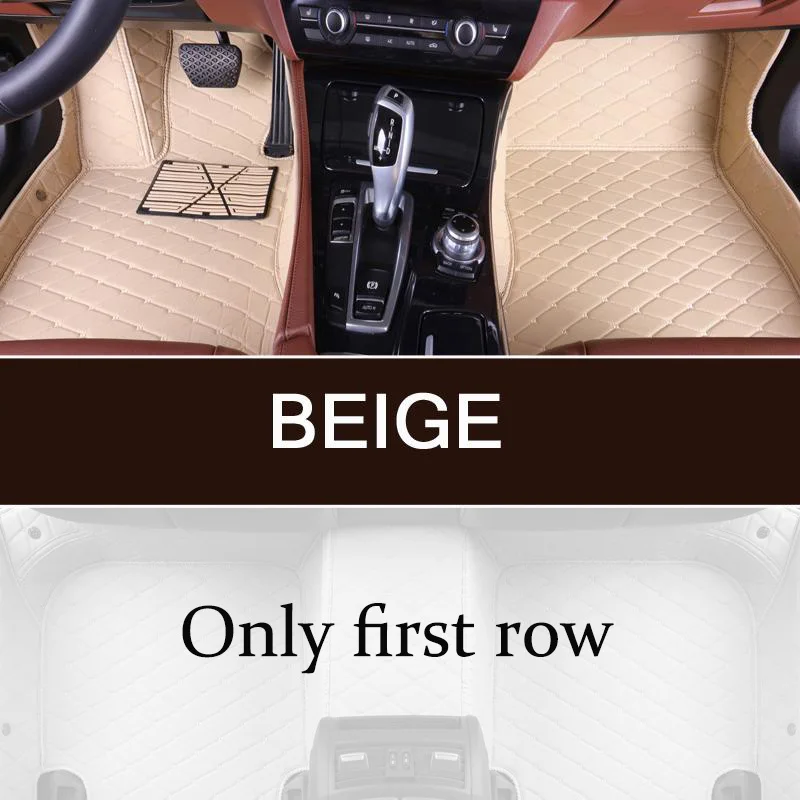 Автомобильный кожаный коврик для ног honda Accord City Civic CRV CRZ Crosstour Elysion Fit Jade Insight Odyssey Pilot Vezel - Название цвета: Only first row