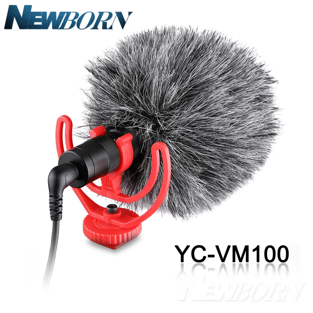 YC VM100 микрофон для записи видео компактный записывающий iPhone Youtube Nikon Canon DSLR камера