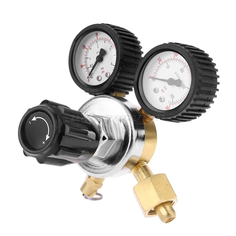 

CO2 Regulator Keg Beer Regulator with Pressure Relief Valve for Gas 0-3000PSI (Dual Gauge) Carbon Dioxide Reducer Pressure Gauge