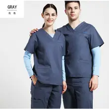 Мужчина и женщина доктор Спецодежда кофты Спецодежда медицинская полиэстер хлопок V Средства ухода за кожей Шеи Хирургического Изоляции
