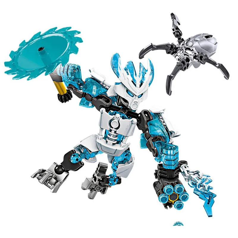 

XSZ 706-5 BionicleMask of Light 70782 Children's Protector of Ice Building Block Children Gifts Bionicle Toys