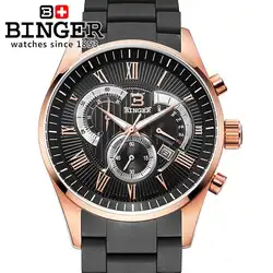 Швейцария для мужчин смотреть Элитный бренд наручные часы силиконовый ремешок Хронограф Diver glowwatch мужской часы BG-0407-5