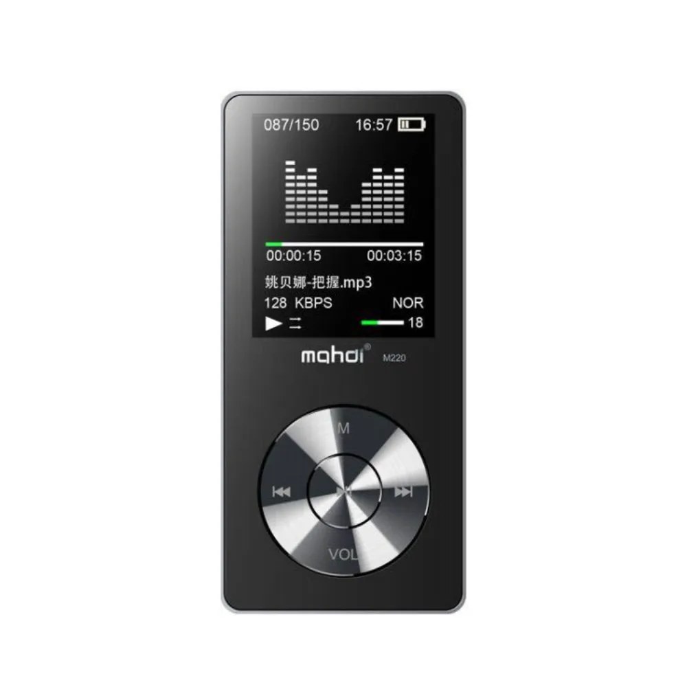 

1.8 inch metal sports MP3 music player External 8G portable Walkman video playback multi-language e-book recording FM radio