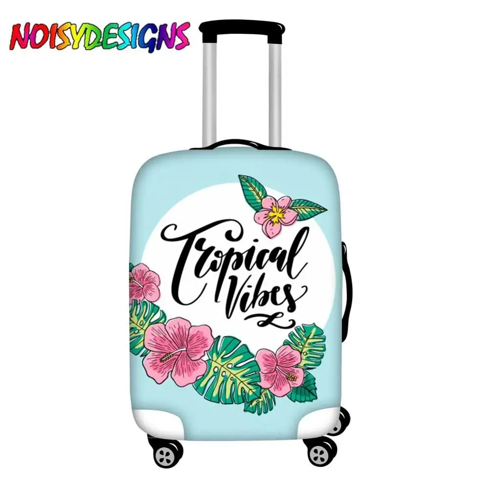 NOISYDESIGNS Elastic Travel Luggage Cover Dustproof Protective Tropical Leaves Travel Suitcase Cover For 18-32 Inch Trolley Bag NOISYDESIGNS Elastic Travel Luggage Cover Dustproof Protective Tropical Leaves Travel Suitcase Cover For 18-32 Inch Trolley Bag