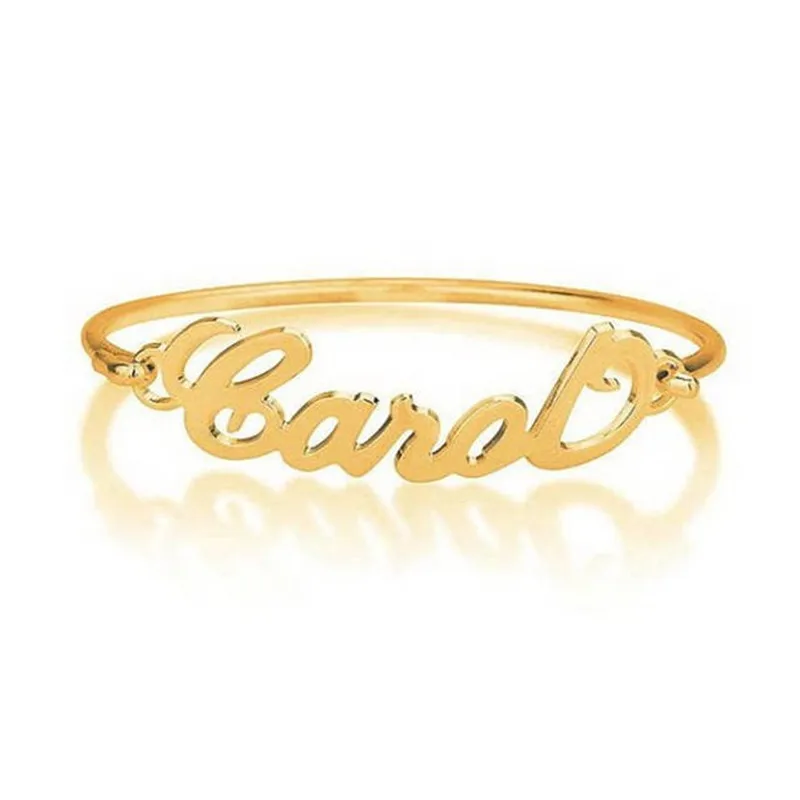 

Gold Silver Custom Name Bracelet Bangle for Women Men Homme Personalize Jewerly Party Bracelets Best Special Jewelry Gift