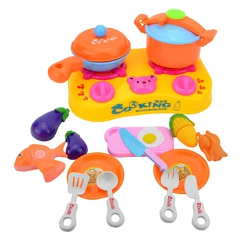 

New 11 pcs/Set Plastic Kitchen Food Fruit Cooking Cutting Kids Pretend Play Educational Toy Cook Cosplay Safety Hot Sale