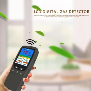 

Gas Monitor Formaldehyde PM2.5/HCHO/TVOC/AQI Temperature humidity Meter Thermometer Hygrometer Gas Detector Analyzer 8 in 1