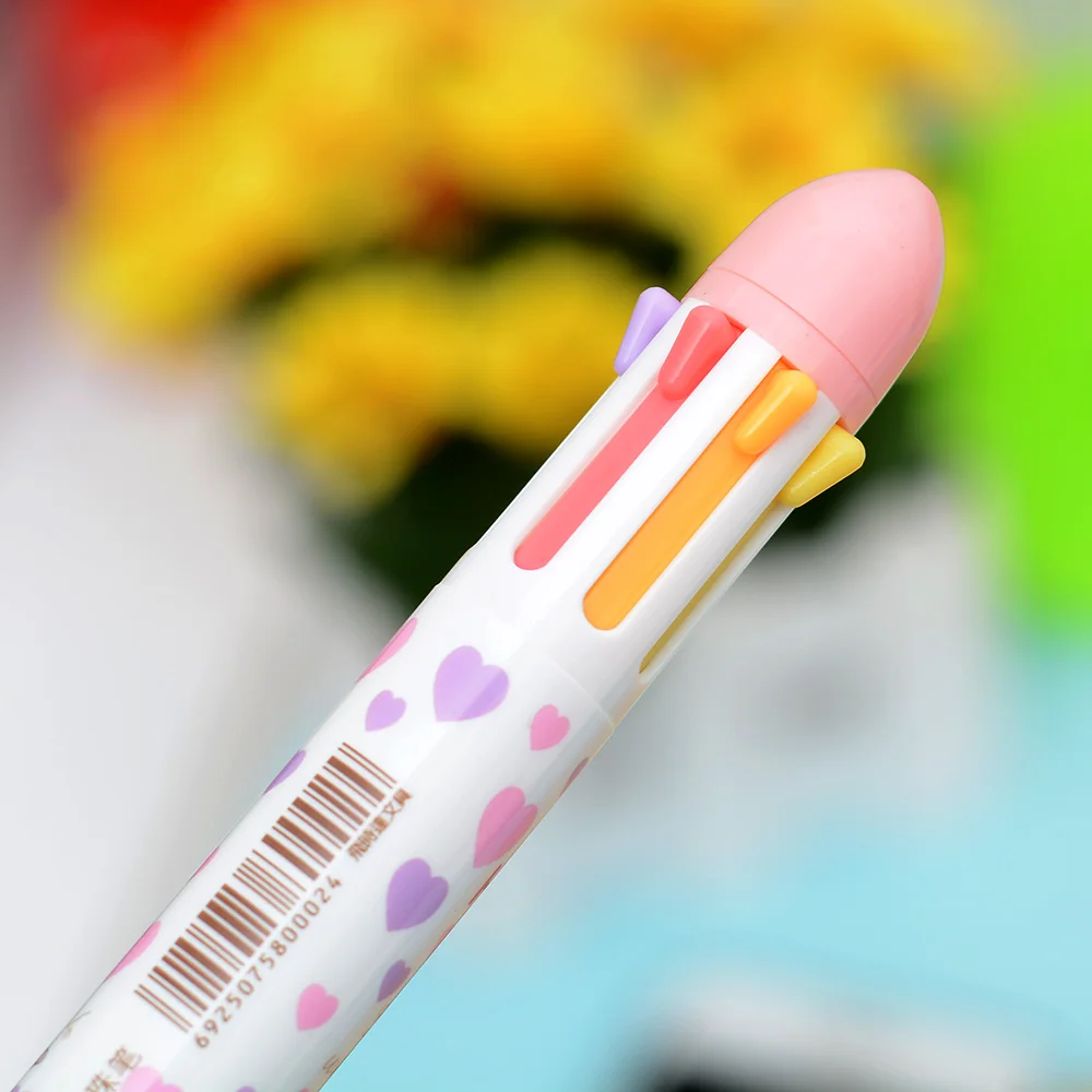 

Multifunction 7 In 1 Multicolor Ballpoint Pen Cartoon Animal School Supplies NEW