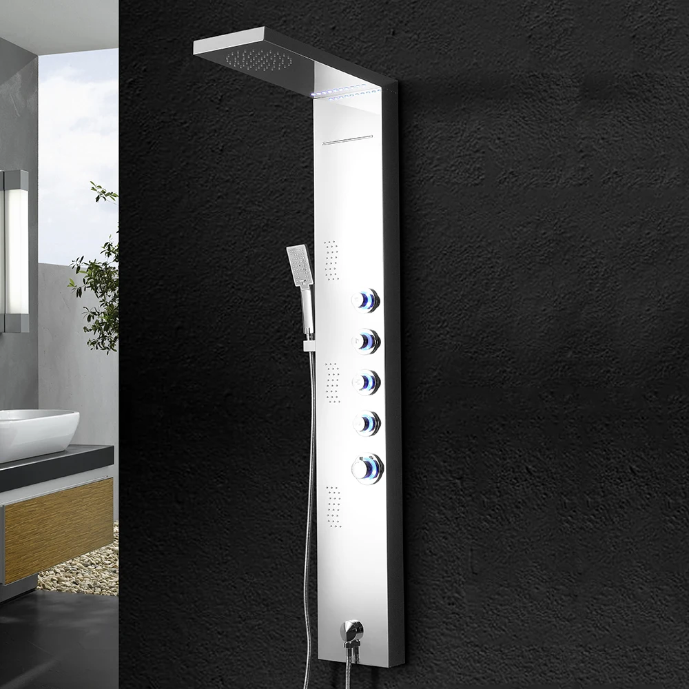 Buy Brushed Nickel Stainless Steel Shower Panel Tower