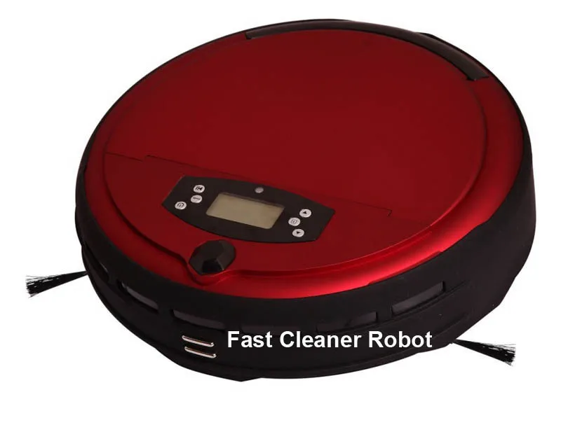 

2015 Free Shipping Voice Function/Wet and Dry Moping Robot Vacuum Cleaner With Schedue,LCD Screen,UV Lamp,Two Side Brush,0.7L