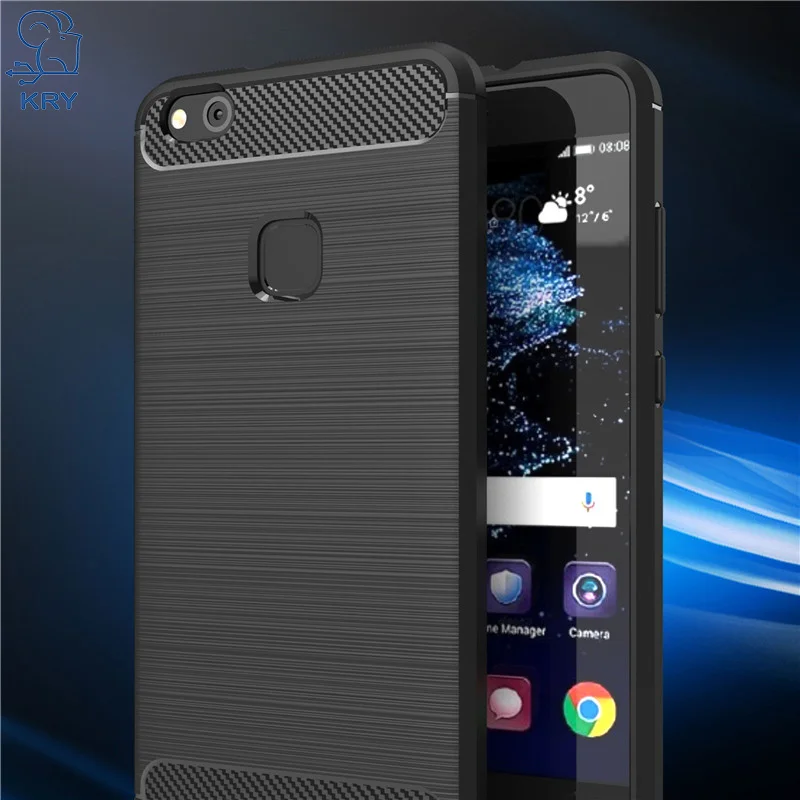 KRY Phone Cases For HUAWEI P10 Lite Case Carbon Fiber Anti knock Soft Plastic Cover For HUAWEI P10 Lite Case Capa Coque