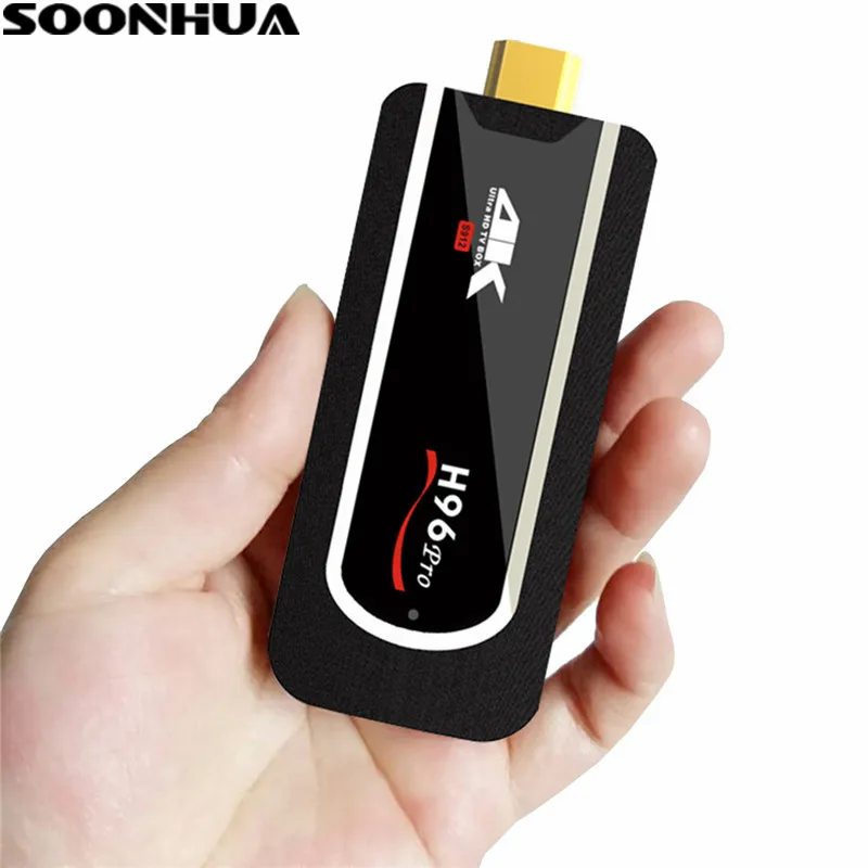 

SOONHUA H96 Pro Mini TV Box Android 7.1 Smart TV Dongle Amlogic S912 Octa Core 2G/16GB H.265 HD 4K Small Media Player TV Stick