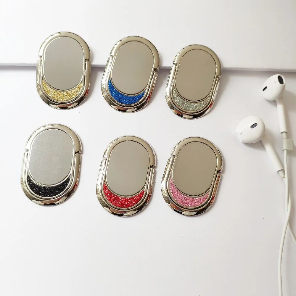 360 Degree Rotate Phone Holder Mirror Finger Ring Mobile Phone Stand Ultra-thin oval metal Holder For iPhoneX 8 Smartphone (10)