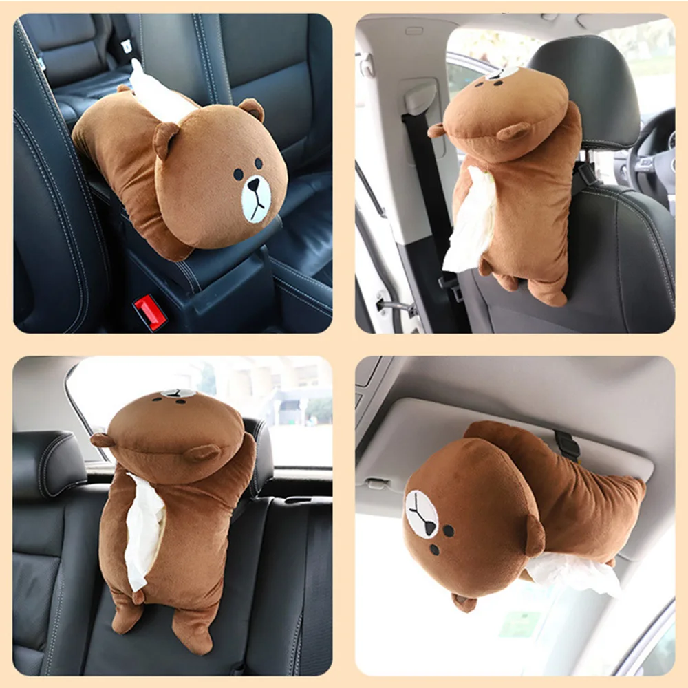 

2019 Car tissuse box Universal Car Armrest Box Tissue Box Creative Cartoon Cute Tissue Box Car Interior Products Car Accessories