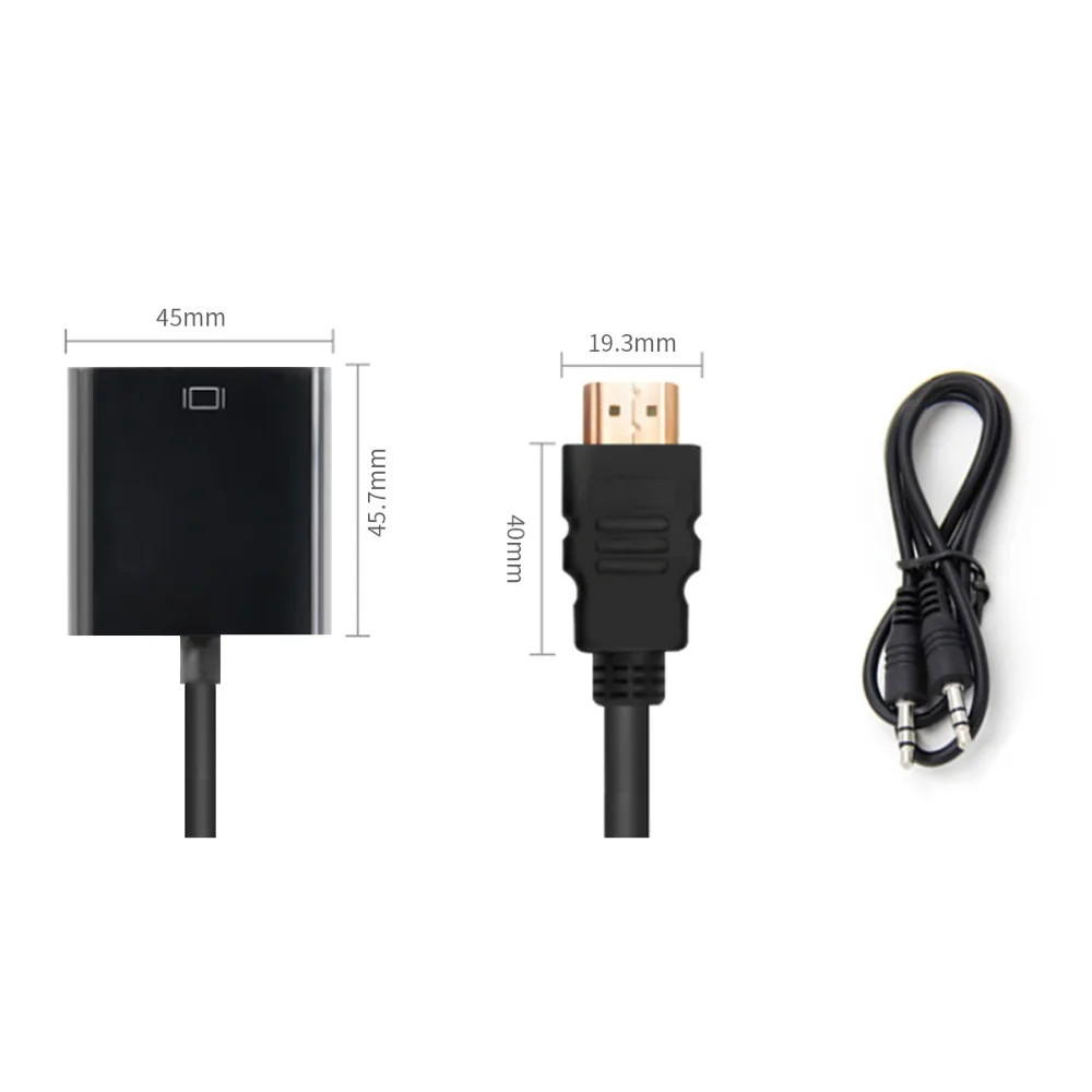 Адаптер HDMI на VGA переходник папа мама адаптер для компьютера дисплея экрана