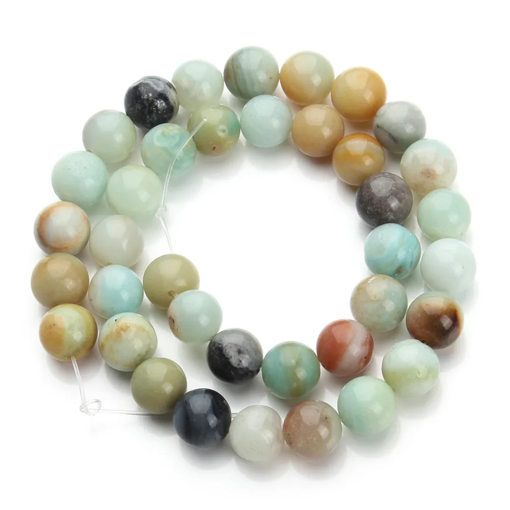 

Free Shipping Amazonite Loose Natural Round Spacer Stone Beads 40cm Strand 4 6 8 10 12mm For Jewelry Making DIY Material F2114