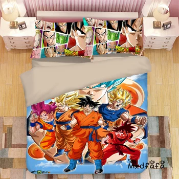 

Mxdfafa Japanese Anime Dragonball Duvet Cover Set Bedding Set Cotton Comforter Bed Set Include 1 Duvet Cover and 2 Pillowcases