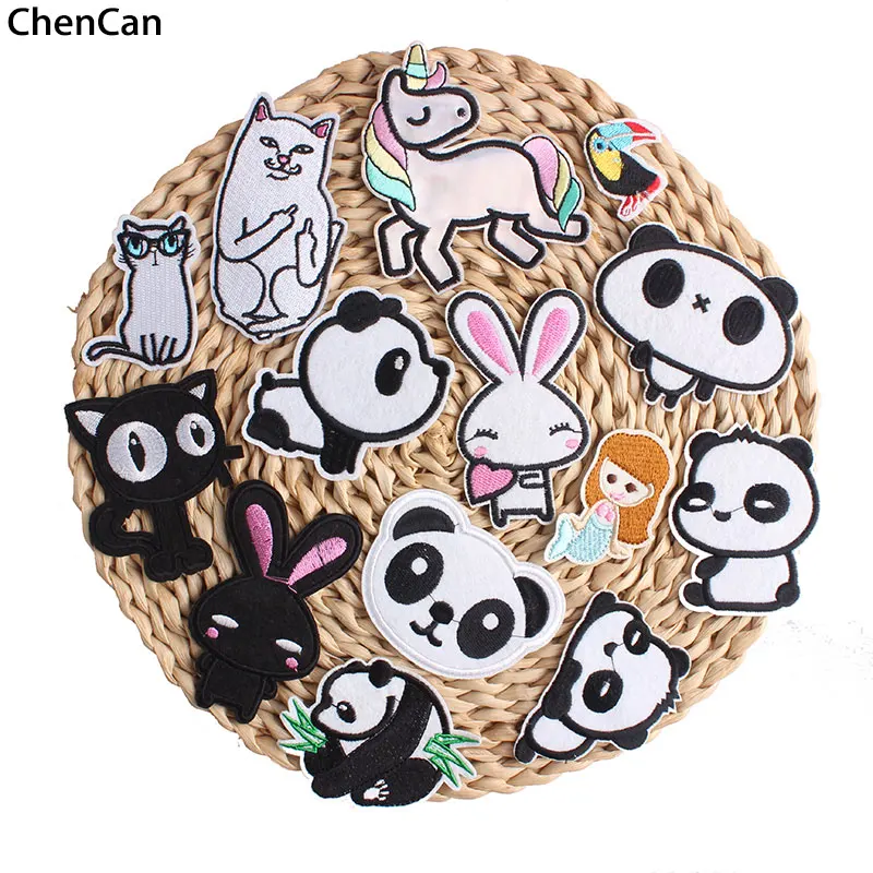 

1Pcs Cat Cartoon Unicorn Patch Badge Applique Cute Cheap Embroidered Sew Iron On Patches For Clothing Ironing Stickers Jeans B