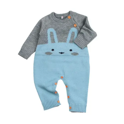 

Toddler Newborn Baby Girl Boy Bunny Romper Rabbit Autumn Spring Long Sleeve Boys Girls Round Neck Jumpsuit Outfits Clothing