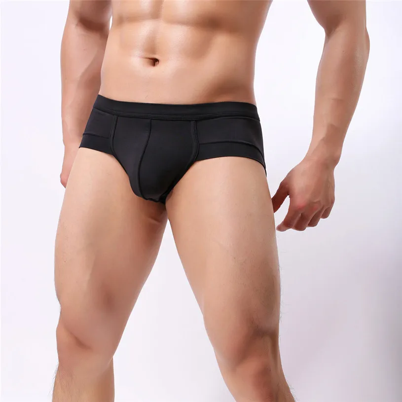 

Fashion Men's Briefs Underwear New 2019 Men Sexy Panties Solid Cotton Knickers Underpants Gay Shorts Pant push up briefs WS&&E
