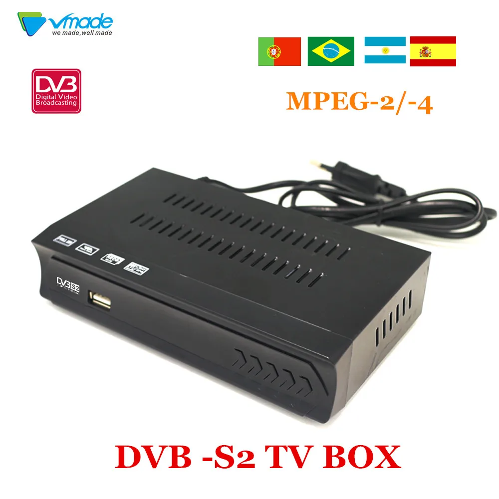 Vmade полностью HD цифровой DVB S2 спутниковый ресивер DVB-S2 ТВ приставка MPEG-2/-4 H.264 Поддержка CCCAM HDMI телеприставка для России/Европы