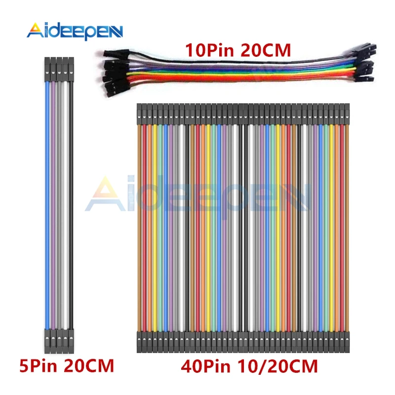 Arduino 10CM Macho/Hembra Dupont Jumper cable plano alambre para tablón 40 un Arduino 10CM Macho/Hembra Dupont Jumper cable plano alambre para tablón 40 un
