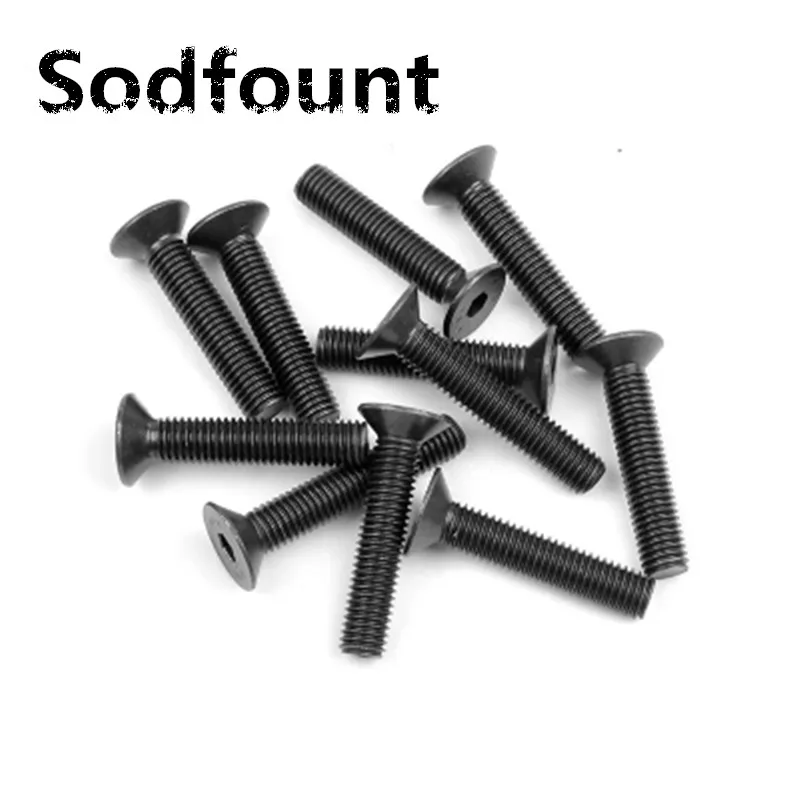 

50pcs M2 M2.5 M3 M4 M5 mm flat head countersunk head black grade 10.9 Alloy Steel Hex Socket Head Cap Screw Carbon steel