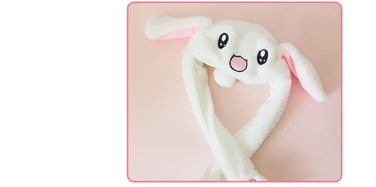 rabbit hat ear move moving rabbit hat ear hat toy white rabbit hat winter hat animal winter hats for women kids girls  (4)