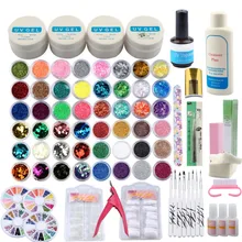 УФ гель для ногтей комплект маникюрный набор лампа для ногтей УФ-гель для ногтей комплект для удаления блестящий порошок гель комплект набор для наращивания ногтей